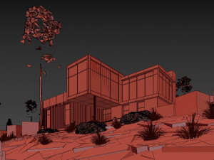 long horizontals house 3D Model