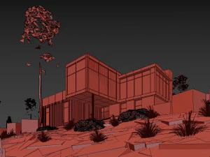 long horizontals house 3D Model