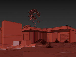 long horizontals house 3D Model
