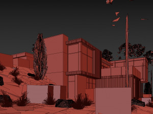 long horizontals house 3D Model