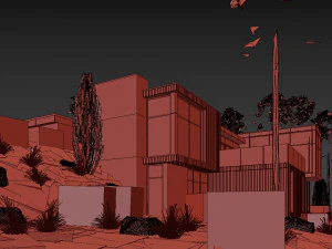 long horizontals house 3D Model