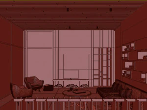 long horizontals house 3D Model