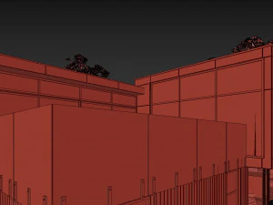 long horizontals house 3D Model