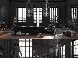paris luxury apartment 3D Model
