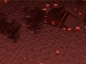 winter cabin house Model 3D