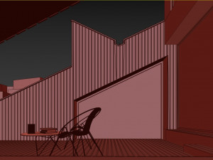 winter cabin house Model 3D
