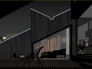 winter cabin house Model 3D