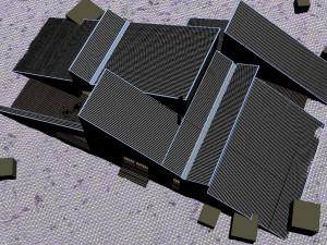 winter cabin house Model 3D