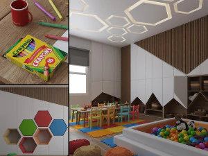 scuola materna Modello 3D