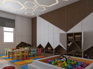 scuola materna Modello 3D