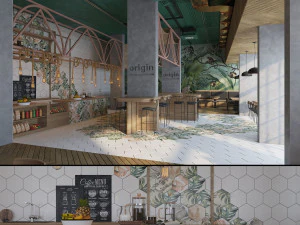 sağlıklı kafe ve kahve evi 3D Model