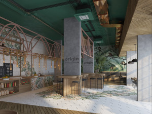healthy cafe and coffee house Model 3D