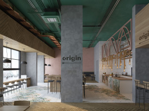 healthy cafe and coffee house Model 3D