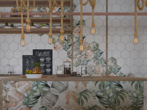 healthy cafe and coffee house Model 3D