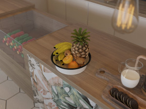 healthy cafe and coffee house Model 3D