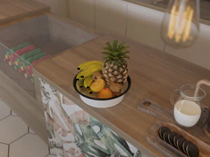 healthy cafe and coffee house 3D Model