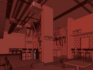 healthy cafe and coffee house Model 3D