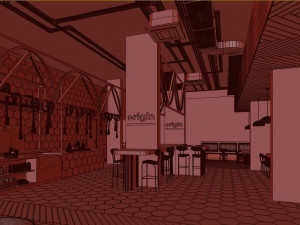 healthy cafe and coffee house Model 3D