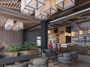 japanese sushi restaurant 3D 模型