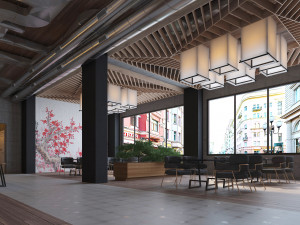 japanese sushi restaurant 3D 模型