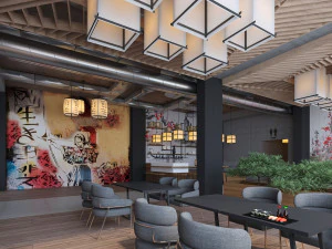 japanese sushi restaurant 3D Model