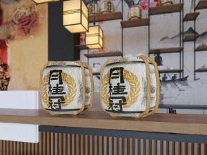 japanese sushi restaurant 3D Model