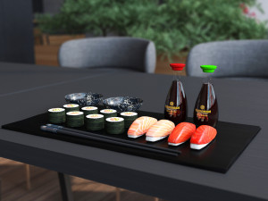 japanese sushi restaurant 3D 模型