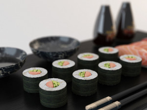 japanese sushi restaurant 3D 模型