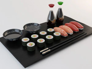 japanese sushi restaurant 3D Model