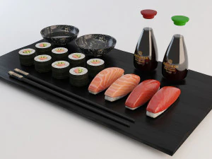japanese sushi restaurant 3D Model