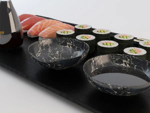 japanese sushi restaurant 3D Model