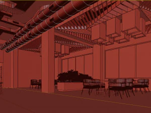 japanese sushi restaurant 3D Model