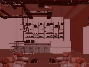 japanese sushi restaurant 3D Model