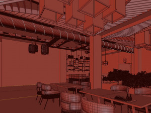 japanese sushi restaurant 3D 模型