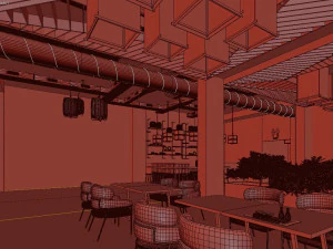 japanese sushi restaurant 3D Model