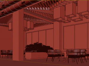 japanese sushi restaurant 3D Model