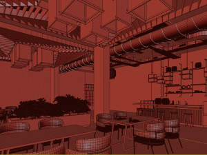 japanese sushi restaurant 3D 模型