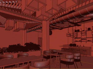 japanese sushi restaurant 3D Model