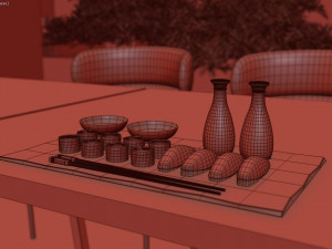 japanese sushi restaurant 3D 模型