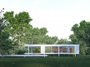 farnsworth house 3D Model