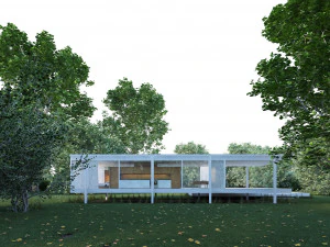 farnsworth house 3D Model