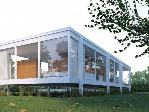 farnsworth house 3D Model