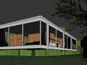 farnsworth house 3D Model