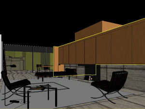 farnsworth house 3D Model