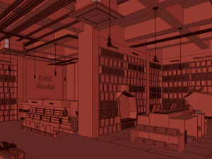 书店 3D 模型