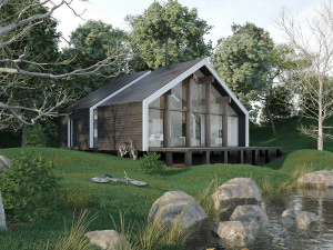 cabane en for&ecirc;t Modèle 3D