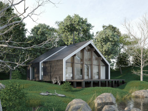 forest cabin house Modelo 3D