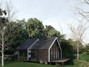 forest cabin house Modelo 3D