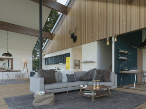 forest cabin house Modelo 3D