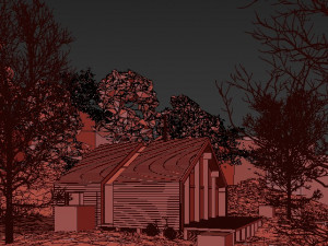 forest cabin house Modelo 3D
